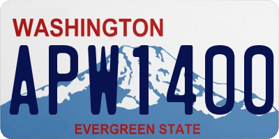 WA license plate APW1400