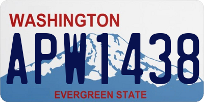WA license plate APW1438