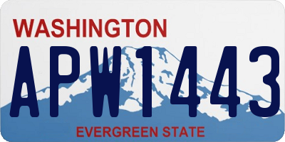 WA license plate APW1443