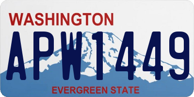 WA license plate APW1449