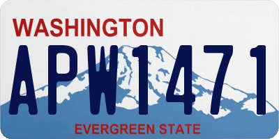 WA license plate APW1471