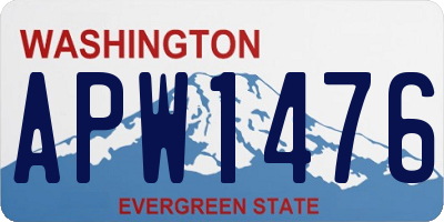 WA license plate APW1476