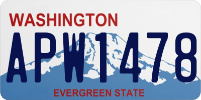 WA license plate APW1478