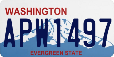 WA license plate APW1497