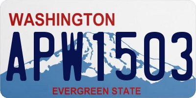 WA license plate APW1503
