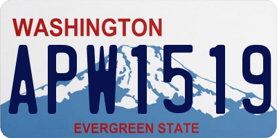 WA license plate APW1519