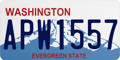WA license plate APW1557