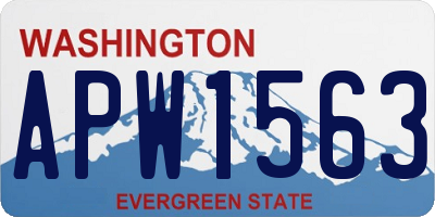 WA license plate APW1563