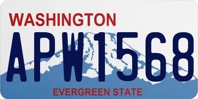 WA license plate APW1568