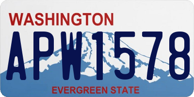 WA license plate APW1578