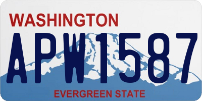 WA license plate APW1587