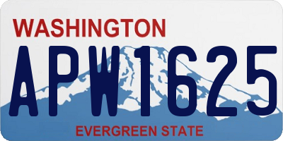 WA license plate APW1625
