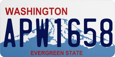 WA license plate APW1658