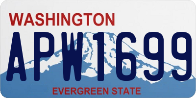 WA license plate APW1699