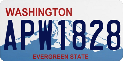 WA license plate APW1828