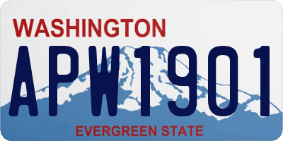 WA license plate APW1901