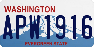 WA license plate APW1916