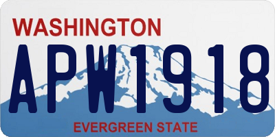 WA license plate APW1918