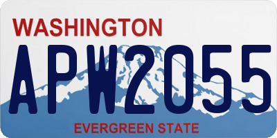 WA license plate APW2055