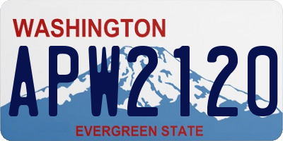 WA license plate APW2120