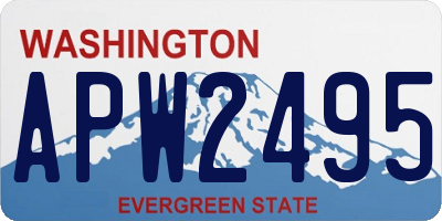 WA license plate APW2495