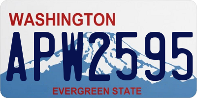 WA license plate APW2595