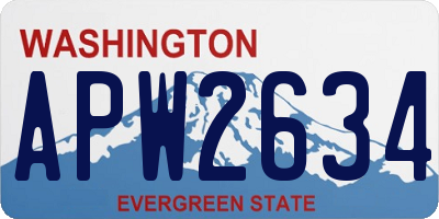 WA license plate APW2634