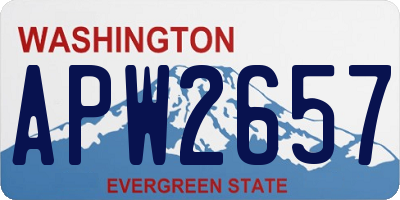 WA license plate APW2657