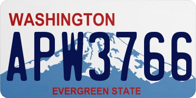 WA license plate APW3766