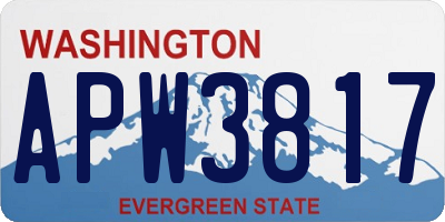 WA license plate APW3817