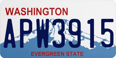 WA license plate APW3915