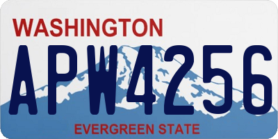 WA license plate APW4256
