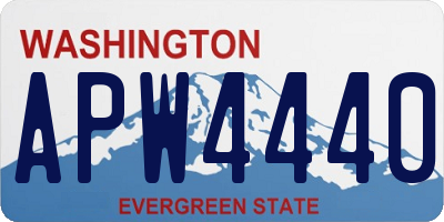 WA license plate APW4440