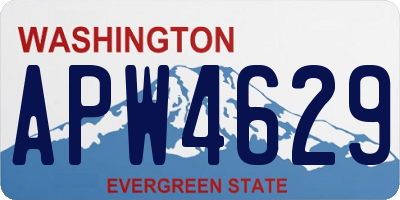 WA license plate APW4629