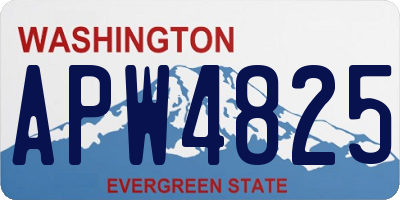 WA license plate APW4825