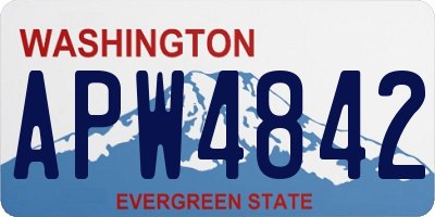 WA license plate APW4842