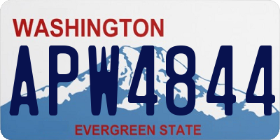 WA license plate APW4844