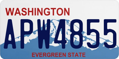 WA license plate APW4855