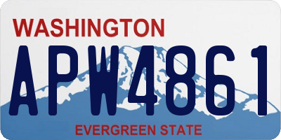 WA license plate APW4861