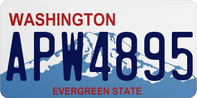 WA license plate APW4895