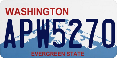 WA license plate APW5270