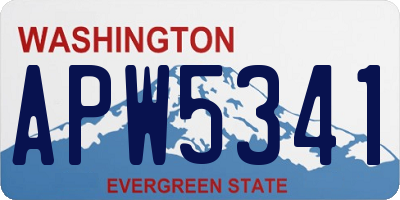 WA license plate APW5341