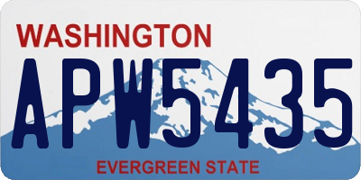 WA license plate APW5435