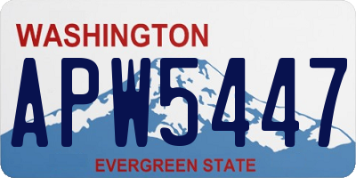 WA license plate APW5447
