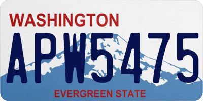 WA license plate APW5475