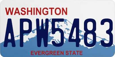 WA license plate APW5483