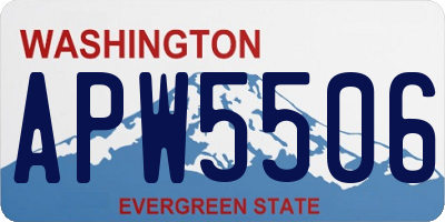 WA license plate APW5506