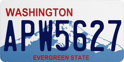 WA license plate APW5627