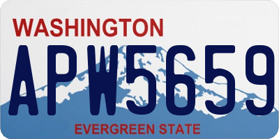 WA license plate APW5659