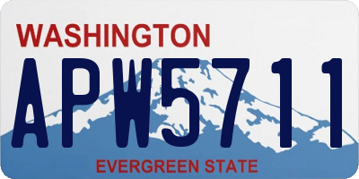 WA license plate APW5711